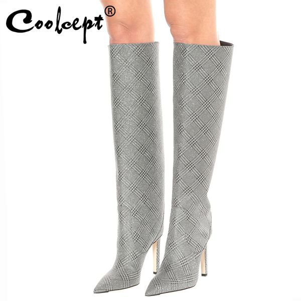 coolcept big size 33-48 knee high boots women 8 color office pointed toe thin high heels winter autumn shoes women long boots, Black
coolcept big size 33-48 knee high boots women 8 color office pointed toe thin high heels winter autumn shoes women long boots, Black