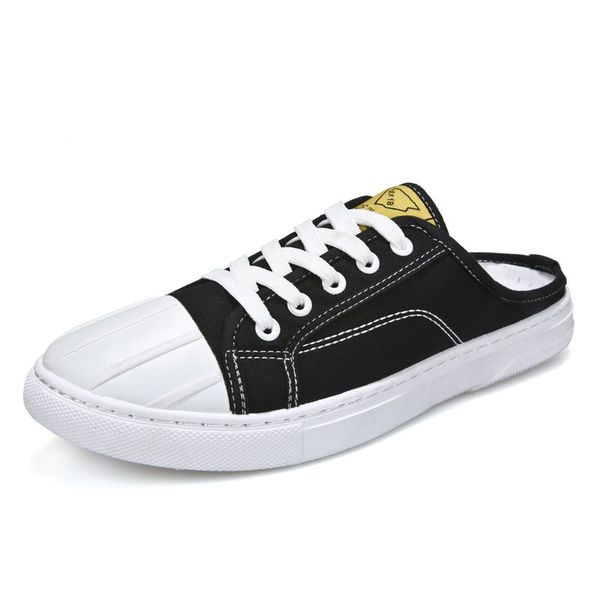 men slip on canvas slippers summer half drag loafers breathable beach shoes male closed toe soft sole lazy shoes mens slippers outdoor, Black
men slip on canvas slippers summer half drag loafers breathable beach shoes male closed toe soft sole lazy shoes mens slippers outdoor, Black