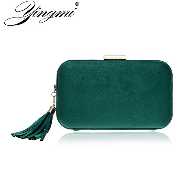 yingmi new arrival women clutch evening bags chain shoulder handbags velvet material tassel fashion party wedding clutches
yingmi new arrival women clutch evening bags chain shoulder handbags velvet material tassel fashion party wedding clutches