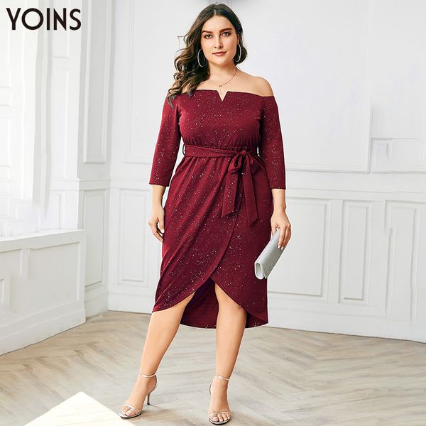 casual dresses yoins off shoulder 3/4 sleeve asymmetric hem dress women 2021 vintage elegant midi for lady party plus size vestidos, Black;gray
casual dresses yoins off shoulder 3/4 sleeve asymmetric hem dress women 2021 vintage elegant midi for lady party plus size vestidos, Black;gray