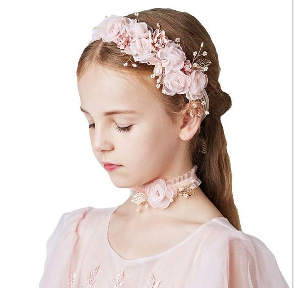 pink lovely princess series korean children's jewelry hair ring necklace three-piece set, Silver
pink lovely princess series korean children's jewelry hair ring necklace three-piece set, Silver