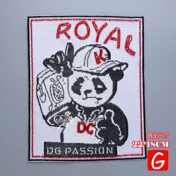 gugutree embroidery big panda patch animal patches badges applique patches for clothing dx-88, Black
gugutree embroidery big panda patch animal patches badges applique patches for clothing dx-88, Black