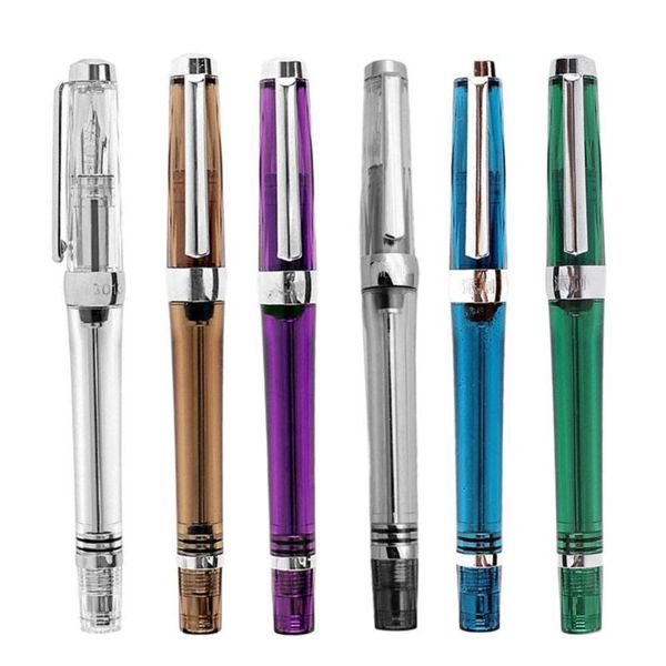 new 3013 vaccum fountain pen resin ef 0.38mm \f 0.5mm nib ink pen transparent/purple/brown/blue/green
new 3013 vaccum fountain pen resin ef 0.38mm \f 0.5mm nib ink pen transparent/purple/brown/blue/green
