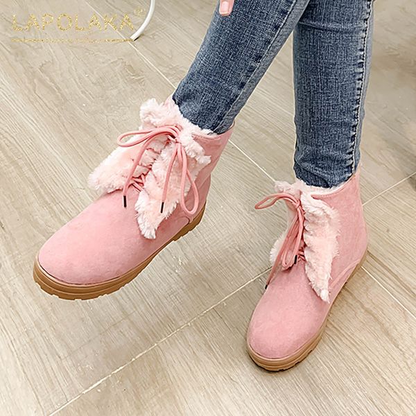 lapolaka plus size 33-50 new fashion 2020 platform add fur warm winter boots woman shoes lace up casual shoes women boots, Black
lapolaka plus size 33-50 new fashion 2020 platform add fur warm winter boots woman shoes lace up casual shoes women boots, Black