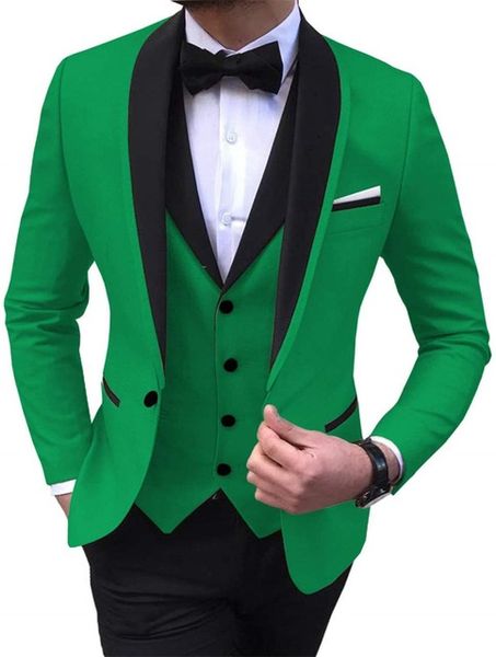 latest colorful choices men's suits slim fit prom tuxedos shawl lapel blazer vest pants 3 pieces suit set groomsmen for wedding, White;black
latest colorful choices men's suits slim fit prom tuxedos shawl lapel blazer vest pants 3 pieces suit set groomsmen for wedding, White;black