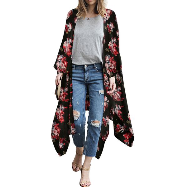 zexxxy women's coat summer 3/4 batwing sleeve floral pattern open chiffon coat, Black;brown
zexxxy women's coat summer 3/4 batwing sleeve floral pattern open chiffon coat, Black;brown