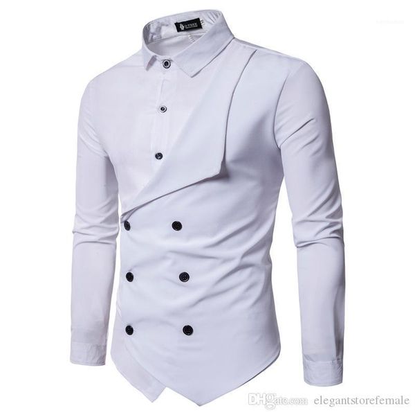 2pcs shirts double breasted designer casual shirts fashion stylish mens fake, White;black
2pcs shirts double breasted designer casual shirts fashion stylish mens fake, White;black
