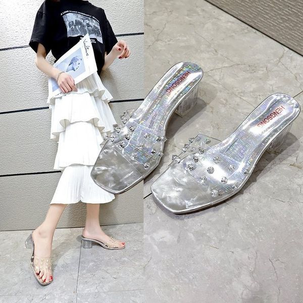 2020 clear heels slippers women sandals summer shoes woman transparent high pumps wedding jelly buty damskie square heels, Black
2020 clear heels slippers women sandals summer shoes woman transparent high pumps wedding jelly buty damskie square heels, Black