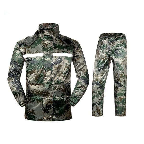 outdoor camouflage raincoat waterproof reflective strip motorcycle rain coat hiking camping fishing cycling rain gear, Blue;black
outdoor camouflage raincoat waterproof reflective strip motorcycle rain coat hiking camping fishing cycling rain gear, Blue;black