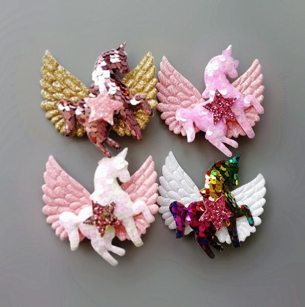 unicorn hair clip cartoon wing hair ornament color large sequin glitter star clip the gift for girls, Slivery;white
unicorn hair clip cartoon wing hair ornament color large sequin glitter star clip the gift for girls, Slivery;white