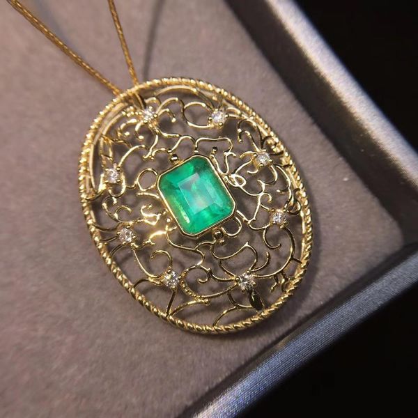 fine jewelry real pure 18k yellow gold au750 natural green emerald 1.78ct gemstones pendants for women fine necklace, Silver
fine jewelry real pure 18k yellow gold au750 natural green emerald 1.78ct gemstones pendants for women fine necklace, Silver