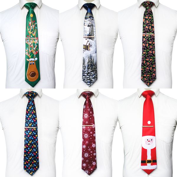 kamberft quality christmas ties for men 9cm designer snowflake animal tree novelty holiday printed necktie and tie clip sets, Black;blue
kamberft quality christmas ties for men 9cm designer snowflake animal tree novelty holiday printed necktie and tie clip sets, Black;blue