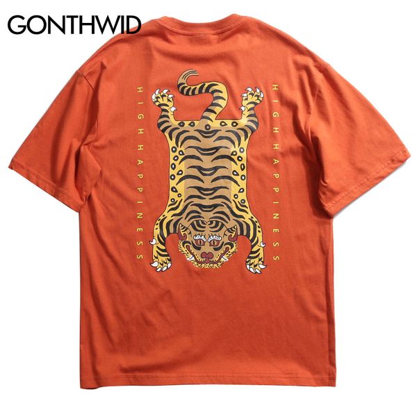 gonthwid funny tiger printed t shirts sweetwear mens hip hop casual short sleeve cotton tshirts 2020 male summer o-neck tees, White;black
gonthwid funny tiger printed t shirts sweetwear mens hip hop casual short sleeve cotton tshirts 2020 male summer o-neck tees, White;black
