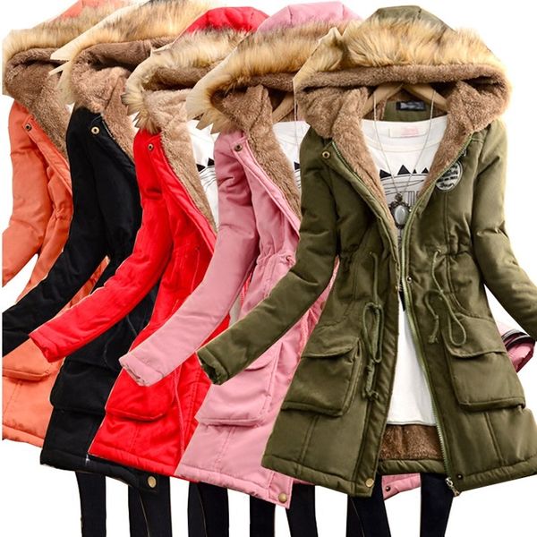women parkas winter coats hooded thick cotton warm female jacket fashion mid long wadded coat outwear plus size 3xl, Black
women parkas winter coats hooded thick cotton warm female jacket fashion mid long wadded coat outwear plus size 3xl, Black