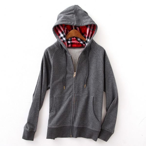 2019 year's new autumn and winter high-end customized european and american women's zipper checked hoodie hoodie, Black;brown
2019 year's new autumn and winter high-end customized european and american women's zipper checked hoodie hoodie, Black;brown