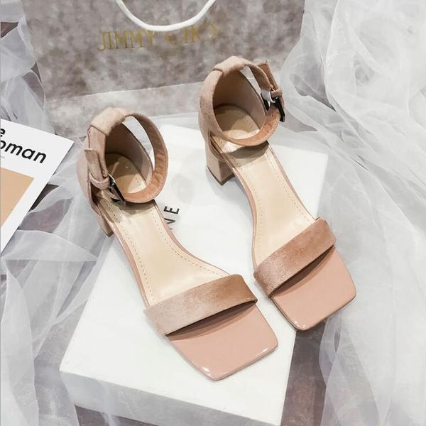 2020 summer new square toe high-heeled shoes women's word with open toe thick heel high-heeled sandal buckle strap, Black
2020 summer new square toe high-heeled shoes women's word with open toe thick heel high-heeled sandal buckle strap, Black