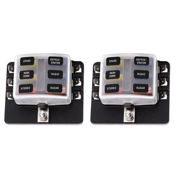 6-slot fuse holder blade block fuse box holder with led indicator for car marine boat trike
6-slot fuse holder blade block fuse box holder with led indicator for car marine boat trike