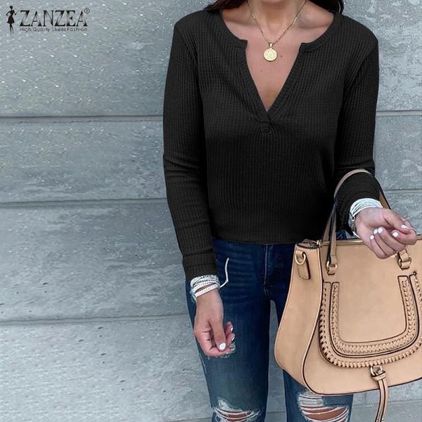zanzea 2019 autumn women knitwear blouse ladies casual long sleeve solid v neck shirt work chic tunic blusas femininas 5xl, White
zanzea 2019 autumn women knitwear blouse ladies casual long sleeve solid v neck shirt work chic tunic blusas femininas 5xl, White