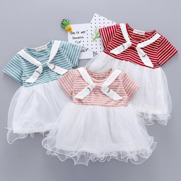 newborn baby kids girls princes cute striped dress knee-length lace tulle dress clothes outfit 0-4t, Red;yellow
newborn baby kids girls princes cute striped dress knee-length lace tulle dress clothes outfit 0-4t, Red;yellow