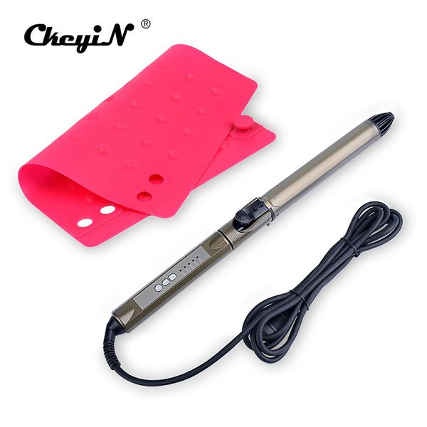 ckeyin 28mm electric curler curling iron hair curler rotating tourmaline ceramic curling wand hair curler tool +heat proof mat
ckeyin 28mm electric curler curling iron hair curler rotating tourmaline ceramic curling wand hair curler tool +heat proof mat