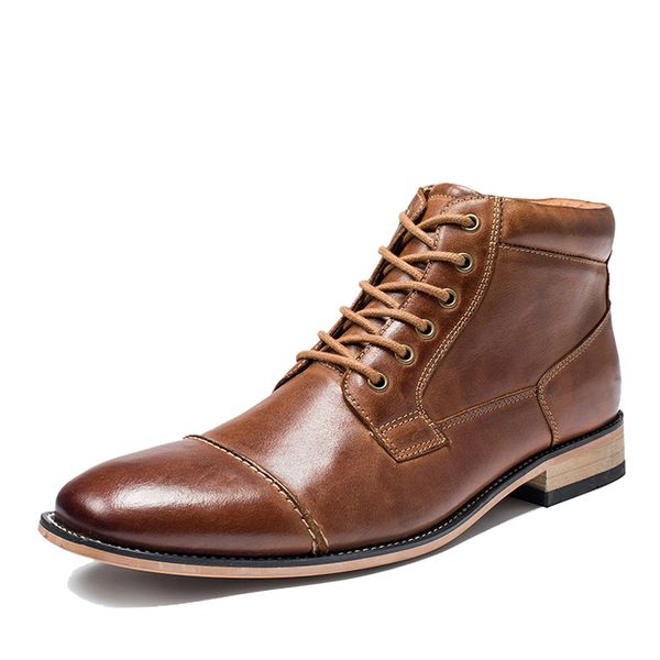 men ankle boots dress men's shoes fashion boots spring autumn genuine leather casual shoes, Black
men ankle boots dress men's shoes fashion boots spring autumn genuine leather casual shoes, Black