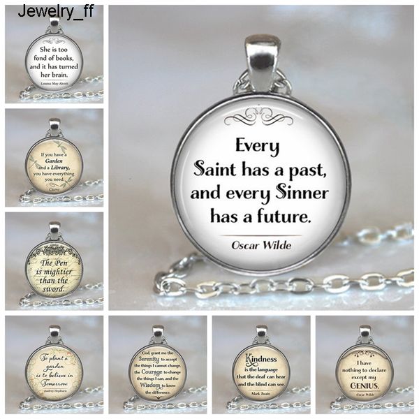 fashion cicero quote pendant glass p cabochon if you have a garden and a library necklace gardening books jewelry, Silver 
fashion cicero quote pendant glass p cabochon if you have a garden and a library necklace gardening books jewelry, Silver