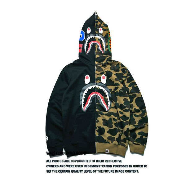 fashion men's hoodies with shark mouth printed tide brand stitching men's sweatshirts cardigan long-sleeved sweater coat for men s, Black
fashion men's hoodies with shark mouth printed tide brand stitching men's sweatshirts cardigan long-sleeved sweater coat for men s, Black