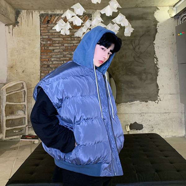 winter new thickened vest men warm fashion solid color casual hooded vest jacket man streetwear wild loose cotton coat, Black
winter new thickened vest men warm fashion solid color casual hooded vest jacket man streetwear wild loose cotton coat, Black