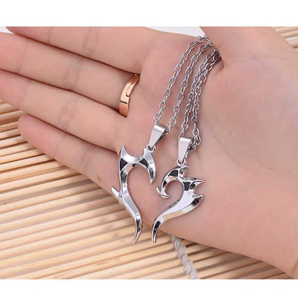 fashion jewelry metal necklace pendant silver color heart pendant lovers couple necklace for women men appointment gift vp562, Black
fashion jewelry metal necklace pendant silver color heart pendant lovers couple necklace for women men appointment gift vp562, Black