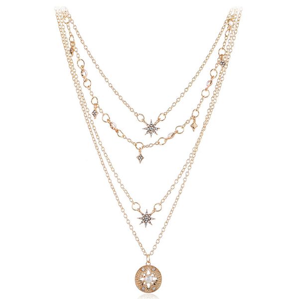euro-american popular necklace personality fashion mix star pendant necklace women's fashion choker necklace, Silver
euro-american popular necklace personality fashion mix star pendant necklace women's fashion choker necklace, Silver