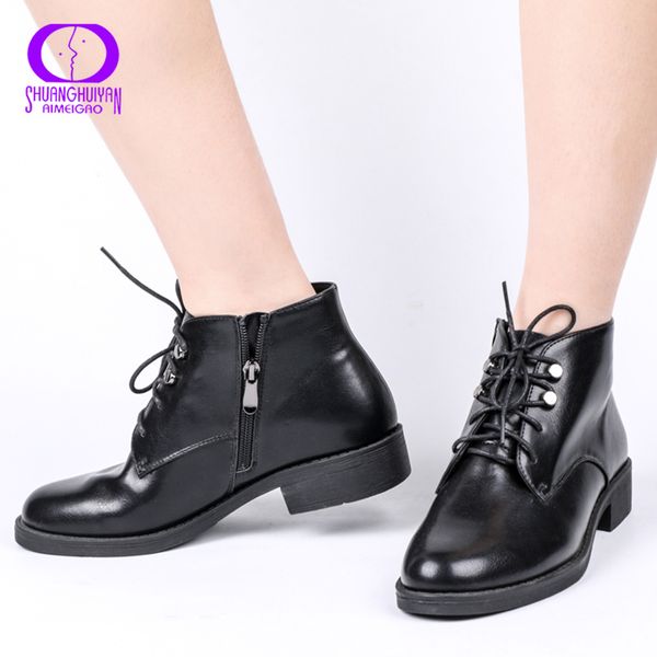 aimeigao new zipper ankle boots women soft pu leather low heel short plush boots side zipper autumn black deep blue women shoes
aimeigao new zipper ankle boots women soft pu leather low heel short plush boots side zipper autumn black deep blue women shoes