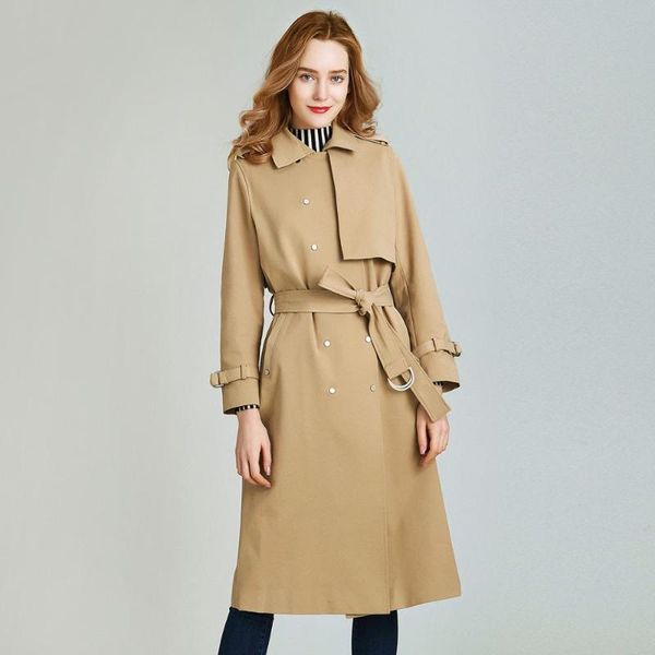 havva spring and autumn fashion women's khaki trench coat thin long windbreaker with lace-up f4198, Tan;black
havva spring and autumn fashion women's khaki trench coat thin long windbreaker with lace-up f4198, Tan;black