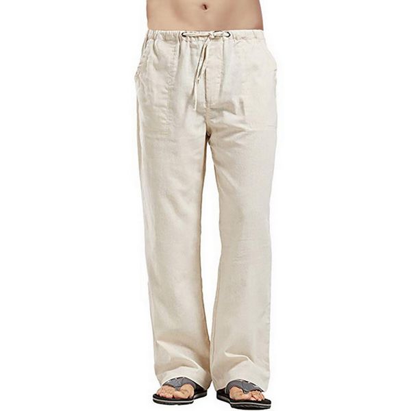 men spring summer fashion solid color cotton linen solid color middle waist pockets patchwork casual loose male drawstring pants, Black
men spring summer fashion solid color cotton linen solid color middle waist pockets patchwork casual loose male drawstring pants, Black