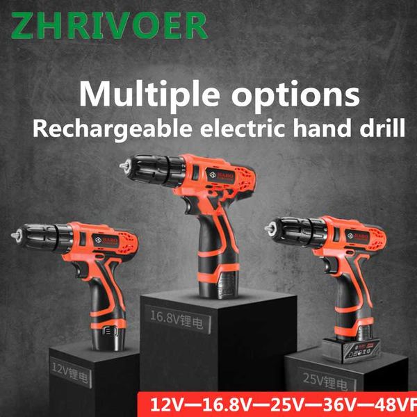 36v dual speed multifunctional portable portable wireless charging electric hand drill lithium battery mini electric screwdriver