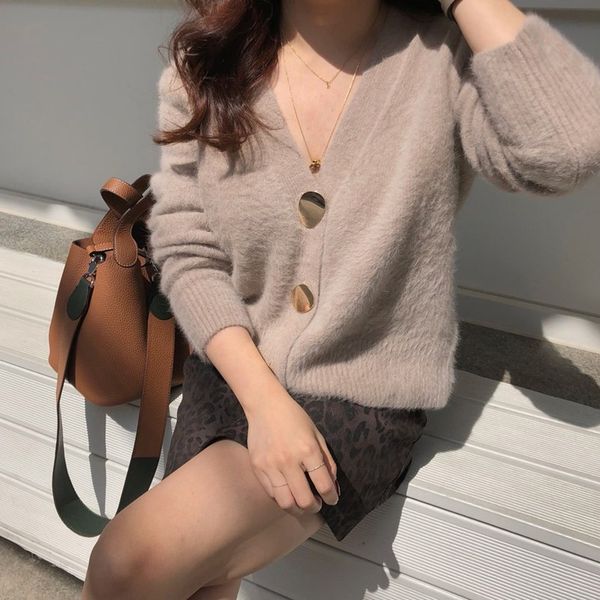 women cardigans sweater loose elegant casual v-neck knitted female jumpers loose thicken kardigan hot, White
women cardigans sweater loose elegant casual v-neck knitted female jumpers loose thicken kardigan hot, White