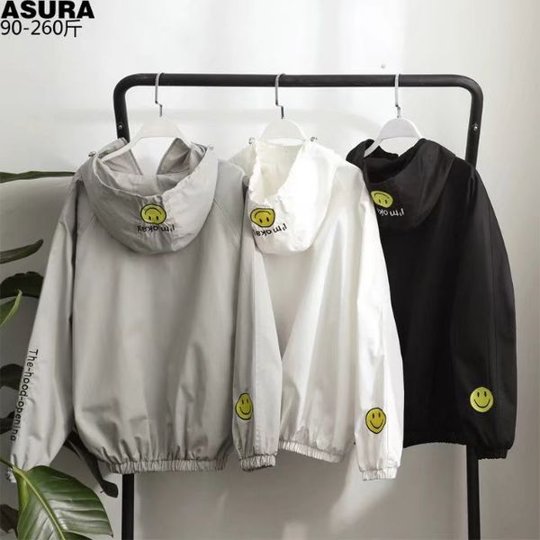 2020 summer new loose sunscreen coat men's smiling face sunscreen windbreaker students ultra-thin breathable leisure jackets, Black;brown
2020 summer new loose sunscreen coat men's smiling face sunscreen windbreaker students ultra-thin breathable leisure jackets, Black;brown