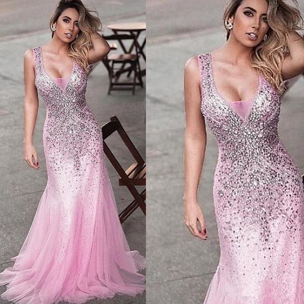 beaded prom dresses crystal 2020 sweetheart neckline crystal beading sequins mermaid tulle evening dresses gowns robes de soiree, Black;red
beaded prom dresses crystal 2020 sweetheart neckline crystal beading sequins mermaid tulle evening dresses gowns robes de soiree, Black;red