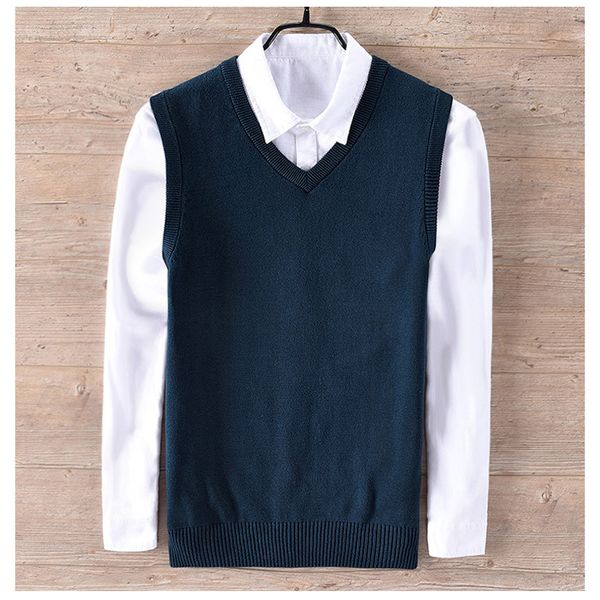 male knitting vest 100% cotton mens sleeveless v-neck sweaters casual mens solid color vest fashion slim knit clothing, Black;white
male knitting vest 100% cotton mens sleeveless v-neck sweaters casual mens solid color vest fashion slim knit clothing, Black;white