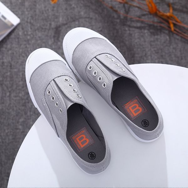 women's canvas shoes a pedal small white shoes korean version of the breathable lazy student leisure harajuku sports, Black
women's canvas shoes a pedal small white shoes korean version of the breathable lazy student leisure harajuku sports, Black