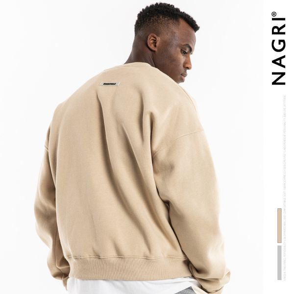 nagri europe and america popular autumn and winter new style men's wear fog solid color crew neck light fleece casual pull, Black
nagri europe and america popular autumn and winter new style men's wear fog solid color crew neck light fleece casual pull, Black