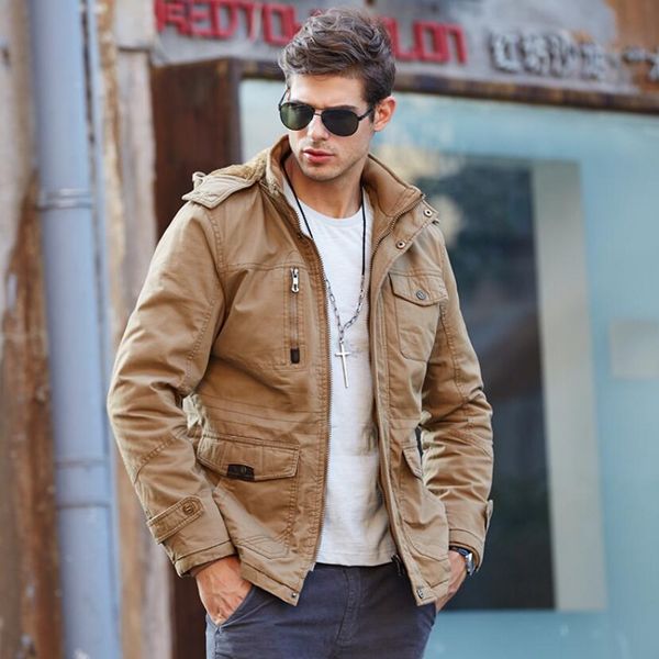2019 new fashion hooded men winter jacket warm wool liner parkas men multi-pocket windproof man jacket and coat plus size 5xl, Black
2019 new fashion hooded men winter jacket warm wool liner parkas men multi-pocket windproof man jacket and coat plus size 5xl, Black