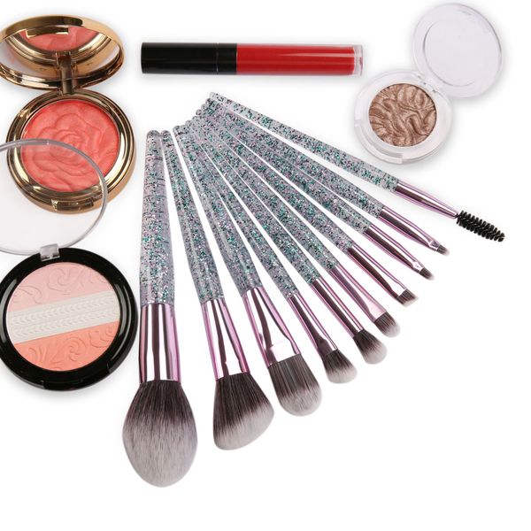 wholesale beauty cosmetics 10pcs diamond make up brushes 10 pieces transparent glitter foundation eyeshadow blending eye makeup brush set wi
wholesale beauty cosmetics 10pcs diamond make up brushes 10 pieces transparent glitter foundation eyeshadow blending eye makeup brush set wi