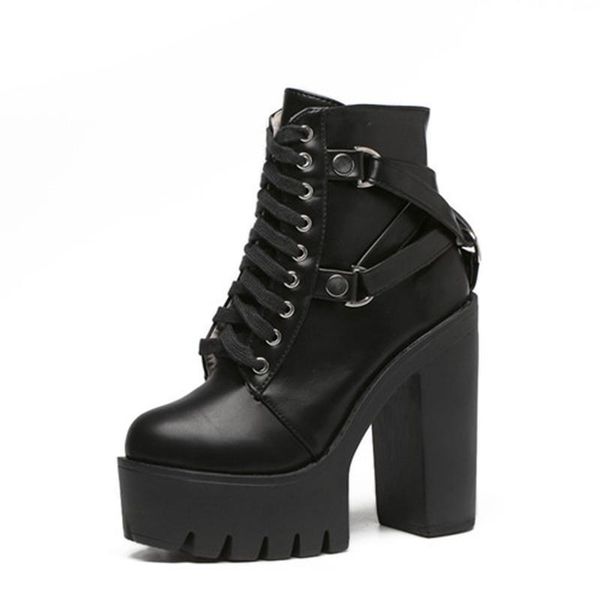 fashion black boots women heel spring autumn lace-up soft leather platform shoes woman party ankle boots high heels h-148
fashion black boots women heel spring autumn lace-up soft leather platform shoes woman party ankle boots high heels h-148
