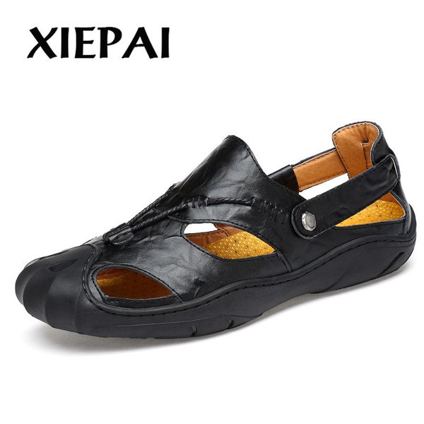 2019 beach sandals men leather casual sandals size 38-46 classic style male fashion summer shoes leather slippers, Black
2019 beach sandals men leather casual sandals size 38-46 classic style male fashion summer shoes leather slippers, Black