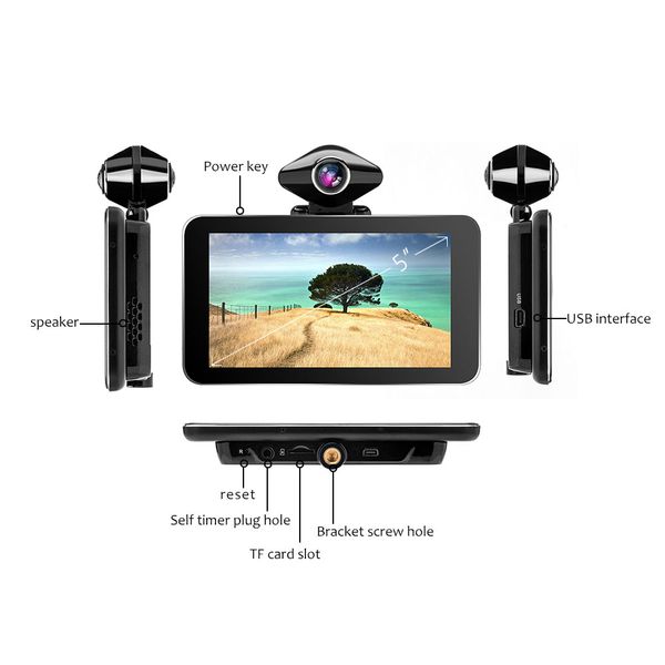5'' car recorder 1080p fhd ips screen selfsrecording camera 720 wide angle degree camera wifi 360 panorama dvr night version car d
5'' car recorder 1080p fhd ips screen selfsrecording camera 720 wide angle degree camera wifi 360 panorama dvr night version car d