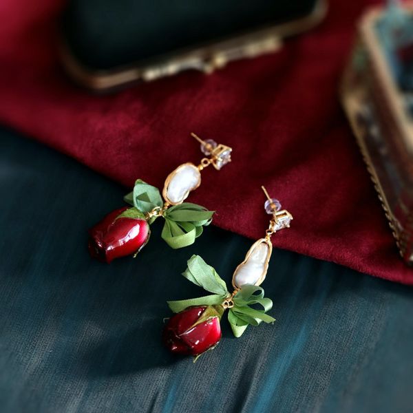 fashion-creative jewelry fashion natural pearl handmade preserved flower drop earrings for women, Silver
fashion-creative jewelry fashion natural pearl handmade preserved flower drop earrings for women, Silver