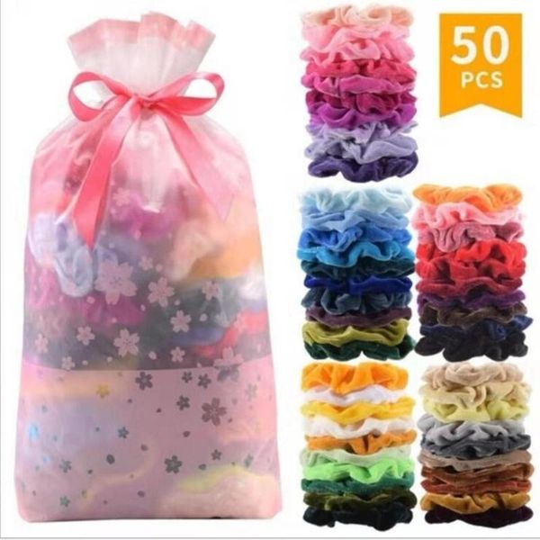 50 colors vintage hair scrunchies stretchy velvet scrunchie pack women elastic hair bands girl headwear plain rubber ties
50 colors vintage hair scrunchies stretchy velvet scrunchie pack women elastic hair bands girl headwear plain rubber ties