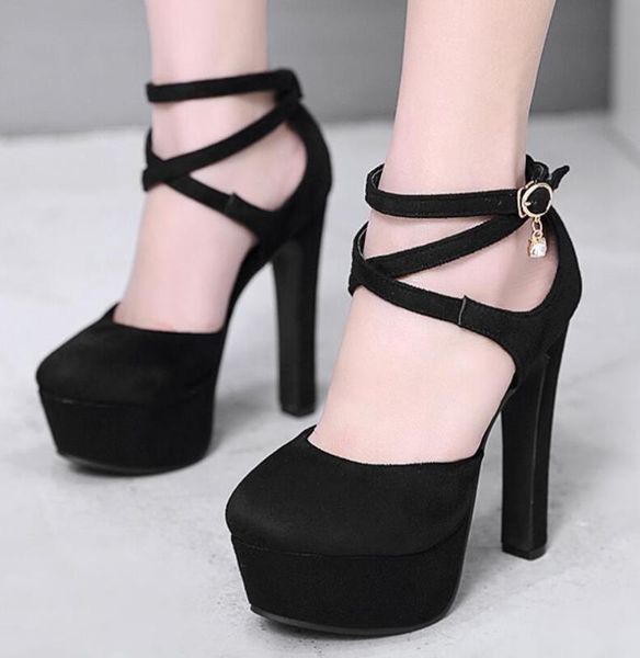 2020 women's shoes rome high with single light shoes oral fork buckle bring coarse pendant with shoe, Black
2020 women's shoes rome high with single light shoes oral fork buckle bring coarse pendant with shoe, Black