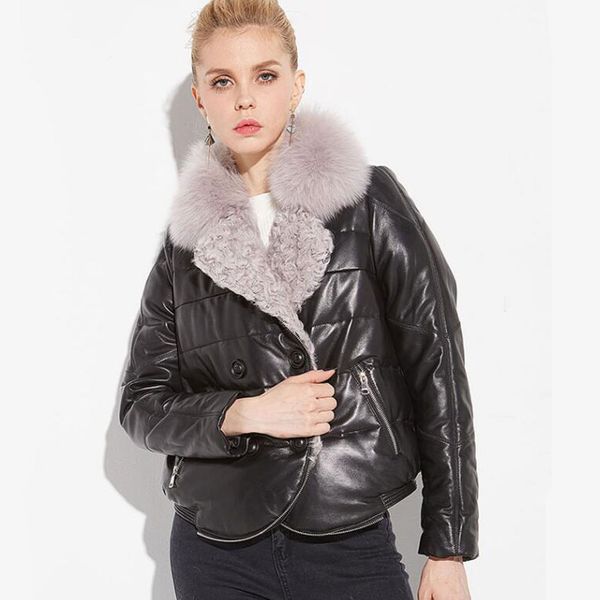 2019 winter jacket women parka real fur coat sheepskin genuine leather jacket thick warm loose korean style real fur coat, Black
2019 winter jacket women parka real fur coat sheepskin genuine leather jacket thick warm loose korean style real fur coat, Black