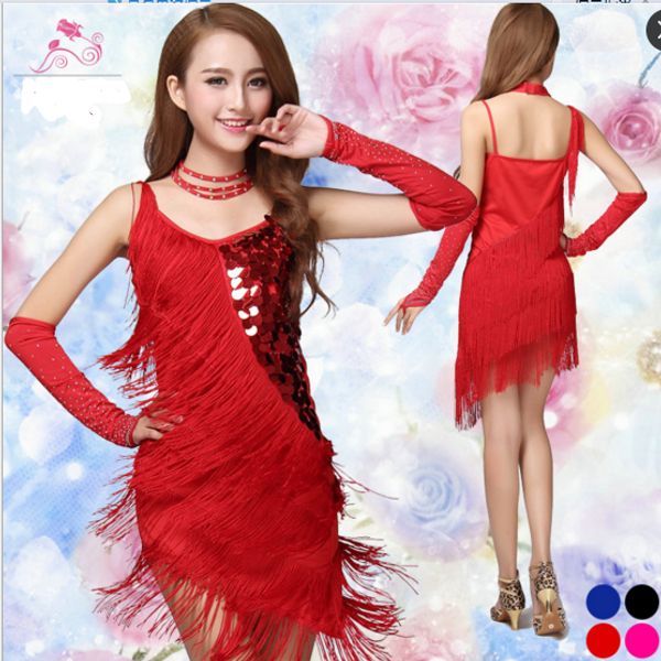 new woman dance wear women latin dress women latin costume dresses fringe dancewear women's dancing stage wear, Black;red
new woman dance wear women latin dress women latin costume dresses fringe dancewear women's dancing stage wear, Black;red